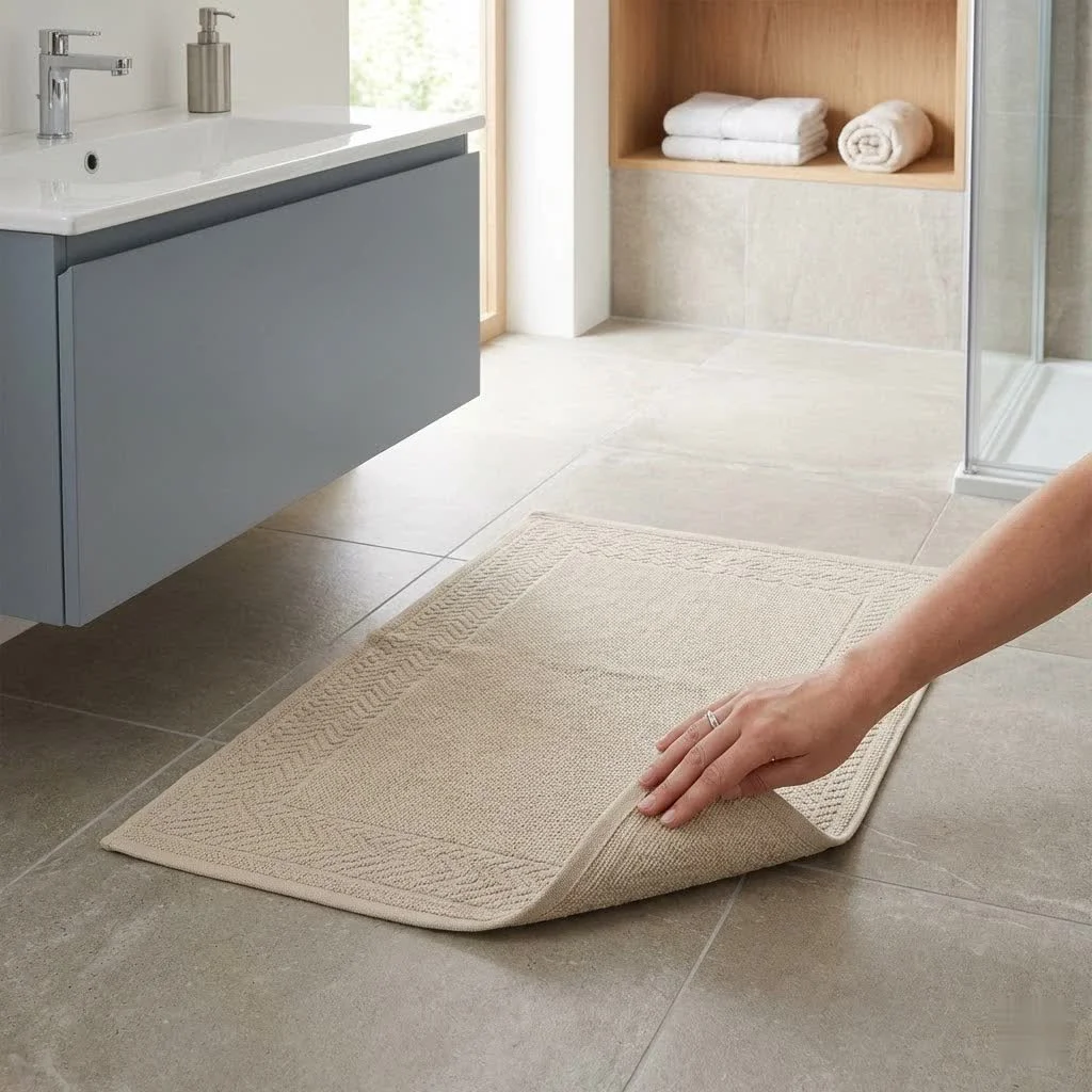 Diatomaceous Earth Bath Mat for a dry, hygienic bathroom