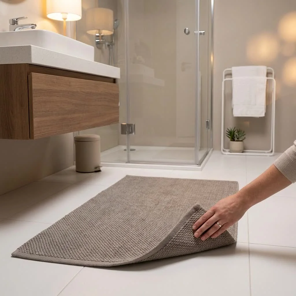 Halloween bath mat with spooky design